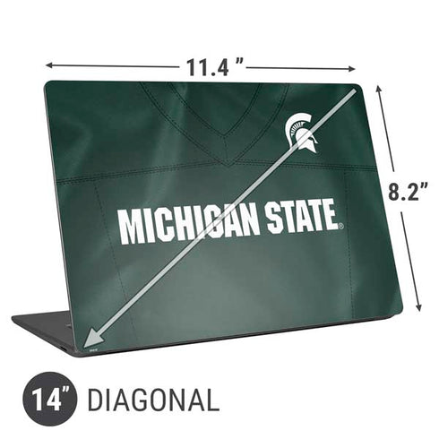 Michigan State University Green Jersey Universal Laptop 14in (11.4 x 8.2in) Skin