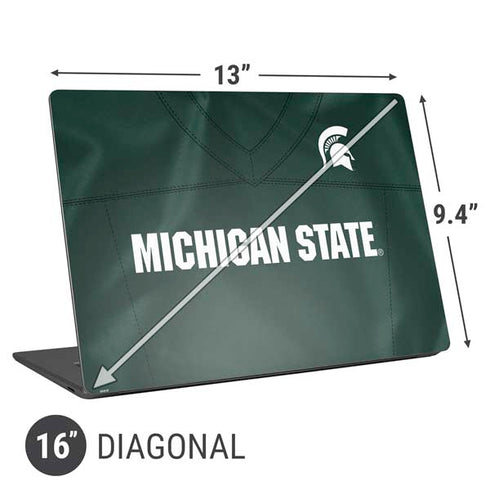 Michigan State University Green Jersey Universal Laptop 16in (13 x 9.4in) Skin