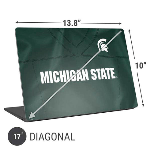 Michigan State University Green Jersey Universal Laptop 17in (13.8 x 10in) Skin