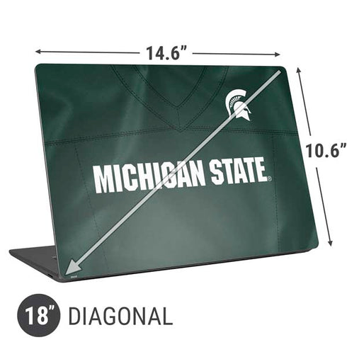 Michigan State University Green Jersey Universal Laptop 18in (14.6 x 10.6in) Skin