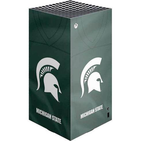 Michigan State University Green Jersey XBox Series X Digital Edition Console Skin
