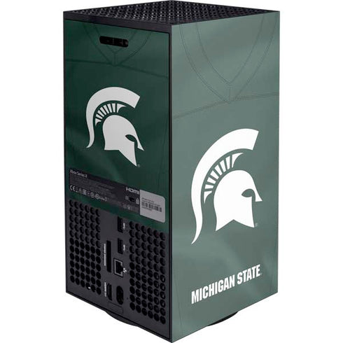 Michigan State University Green Jersey XBox Series X Digital Edition Console Skin