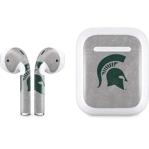 Michigan State University Grey Spartans Logo Apple AirPods Skin