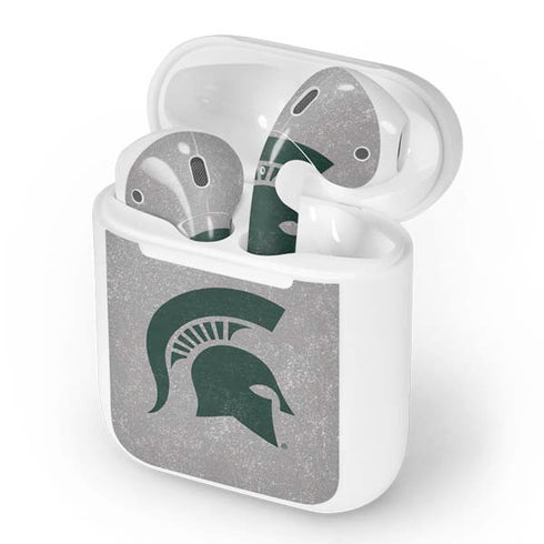 Michigan State University Grey Spartans Logo Apple AirPods Skin