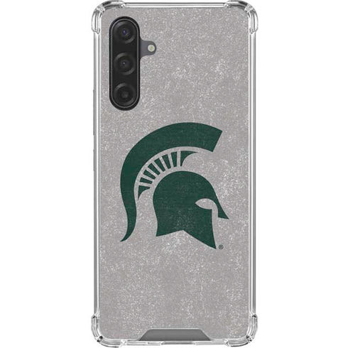 Michigan State University Grey Spartans Logo Galaxy A17 Clear Case