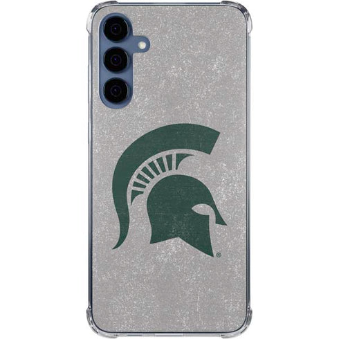 Michigan State University Grey Spartans Logo Galaxy A35 5G Clear Case