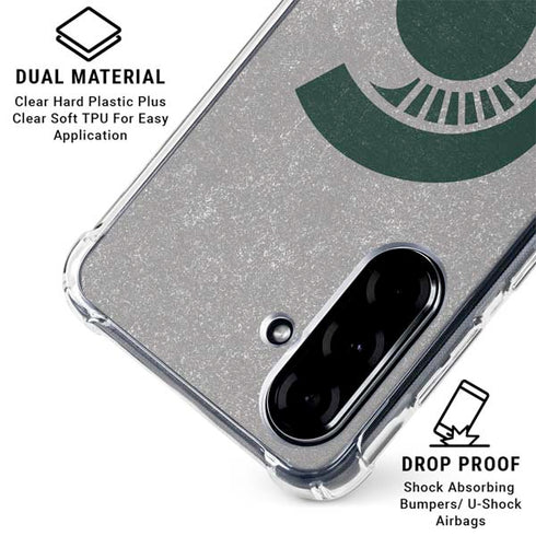 Michigan State University Grey Spartans Logo Galaxy A36 5G Clear Case