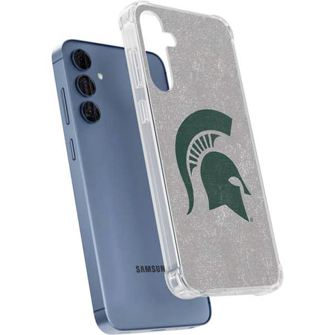 Michigan State University Grey Spartans Logo Galaxy A55 5G Clear Case