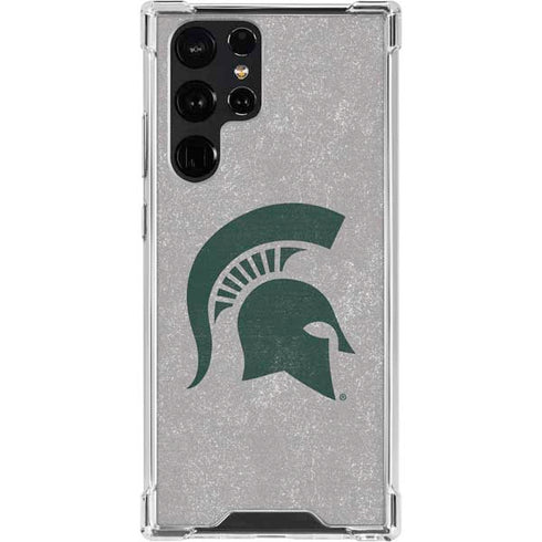 Michigan State University Grey Spartans Logo Galaxy S23 Ultra Clear Case