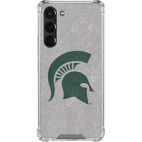 Michigan State University Grey Spartans Logo Galaxy S24 FE Clear Case