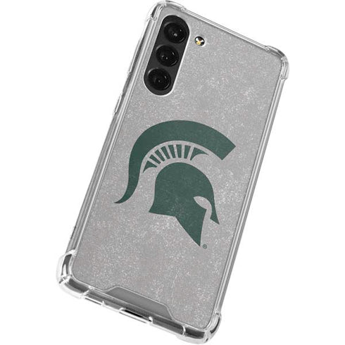Michigan State University Grey Spartans Logo Galaxy S24 FE Clear Case