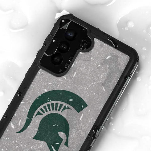 Michigan State University Grey Spartans Logo Galaxy S24 Plus Waterproof Case