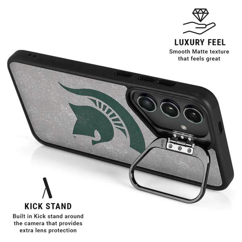 Michigan State University Grey Spartans Logo Galaxy S25 Ultra Kickstand Case