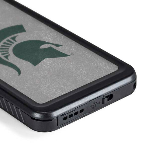 Michigan State University Grey Spartans Logo Galaxy S24 Waterproof Case