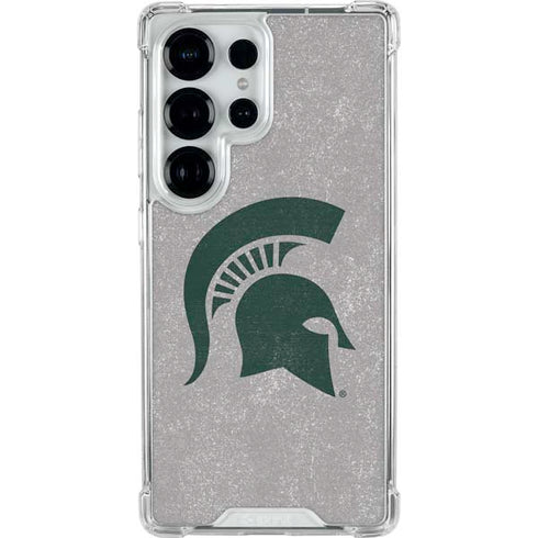 Michigan State University Grey Spartans Logo Galaxy S25 Ultra Clear Case