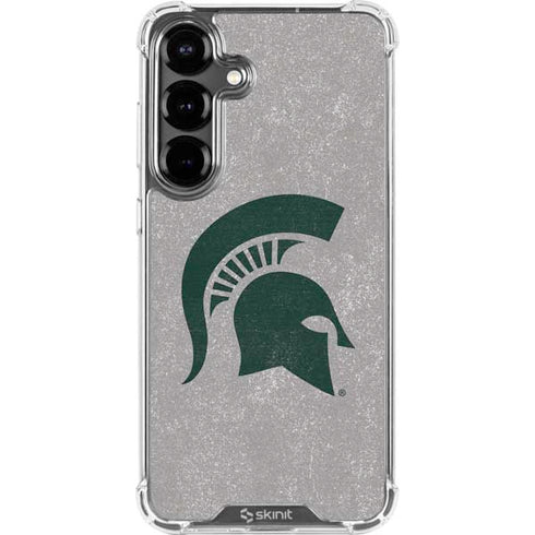 Michigan State University Grey Spartans Logo Galaxy S26 Clear Case