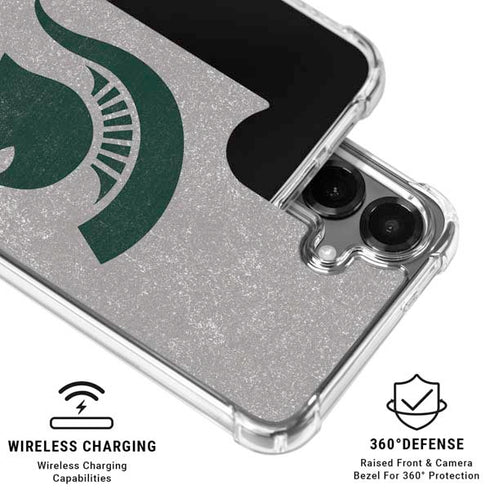 Michigan State University Grey Spartans Logo Galaxy S26 Plus Clear Case