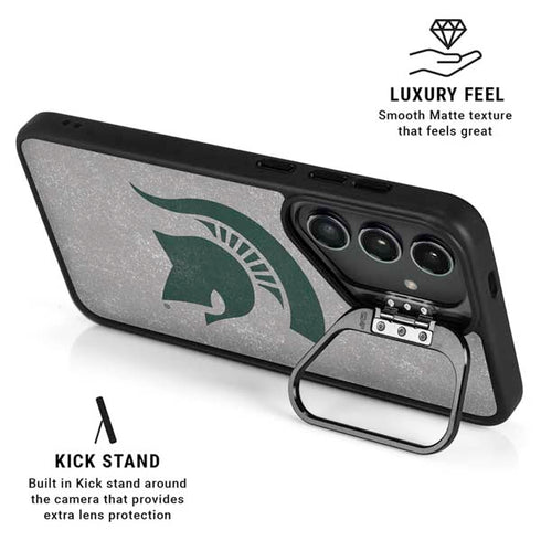Michigan State University Grey Spartans Logo Galaxy S26 Plus Kickstand Case