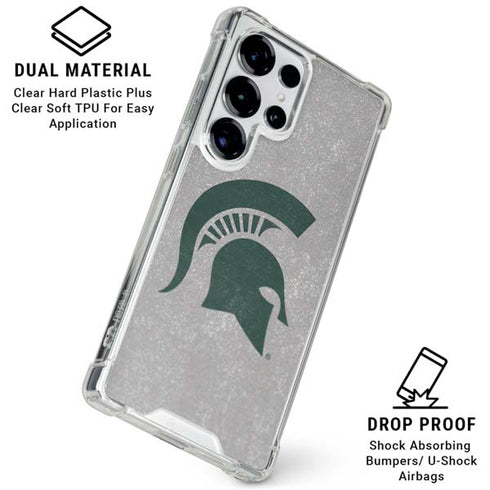 Michigan State University Grey Spartans Logo Galaxy S26 Ultra Clear Case