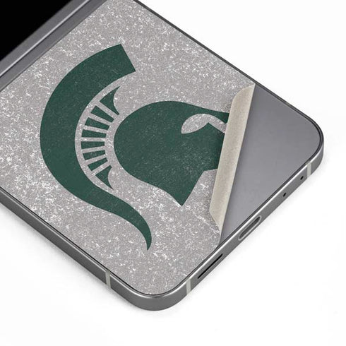 Michigan State University Grey Spartans Logo Galaxy Z Flip6 Skin