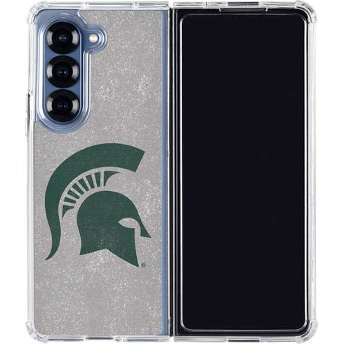 Michigan State University Grey Spartans Logo Galaxy Z Fold6 Clear Case
