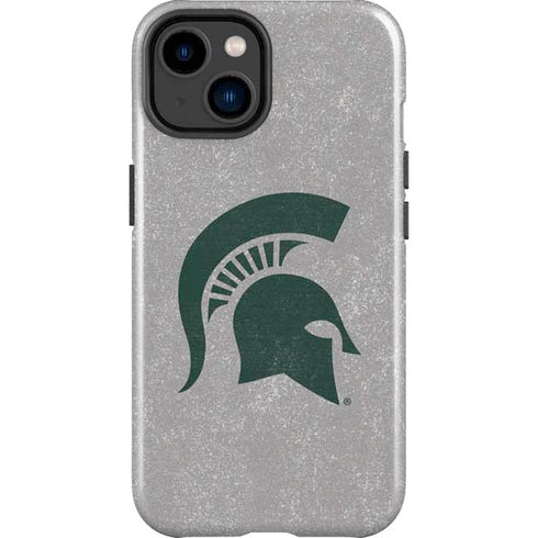 Michigan State University Grey Spartans Logo iPhone 15 Impact Case
