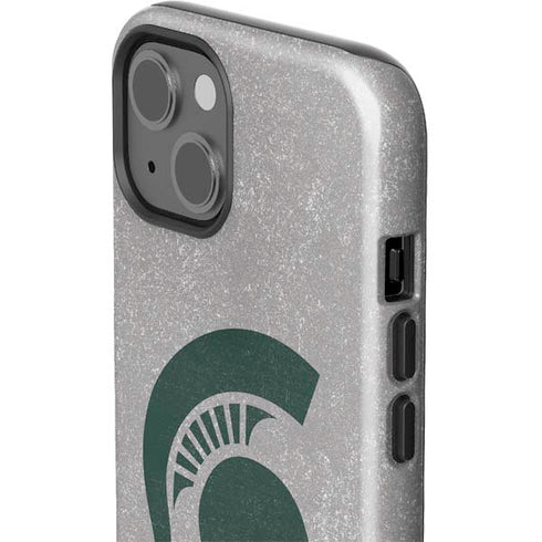 Michigan State University Grey Spartans Logo iPhone 15 Impact Case