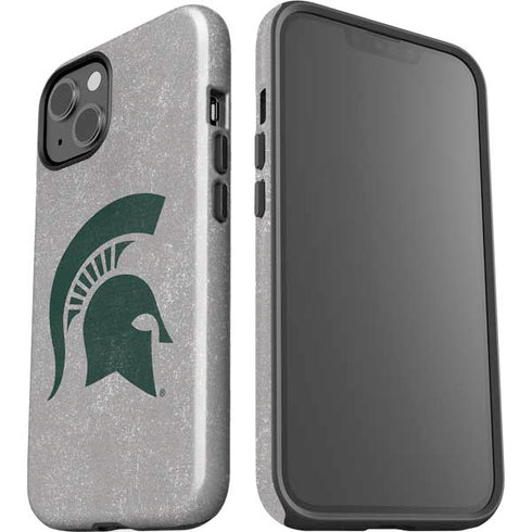 Michigan State University Grey Spartans Logo iPhone 15 Impact Case
