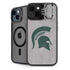 Michigan State University Grey Spartans Logo iPhone 15 Plus Kickstand Case