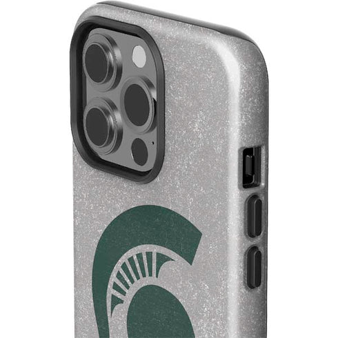 Michigan State University Grey Spartans Logo iPhone 15 Pro Impact Case