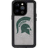 Michigan State University Grey Spartans Logo iPhone 15 Pro Waterproof Case