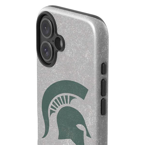 Michigan State University Grey Spartans Logo iPhone 16 Impact Case