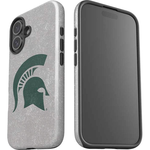 Michigan State University Grey Spartans Logo iPhone 16 Impact Case