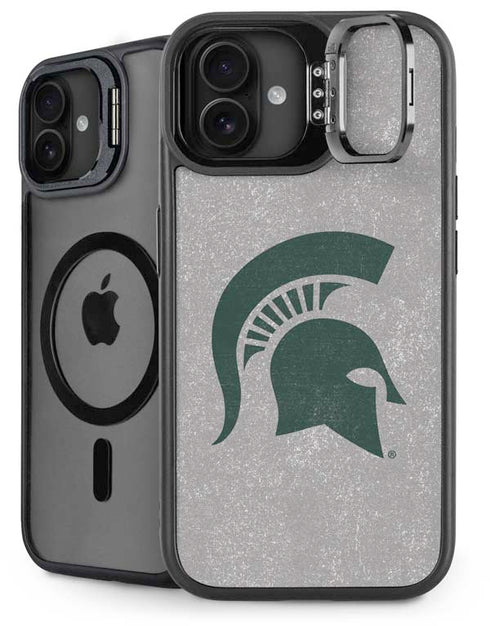 Michigan State University Grey Spartans Logo iPhone 16 Kickstand Case