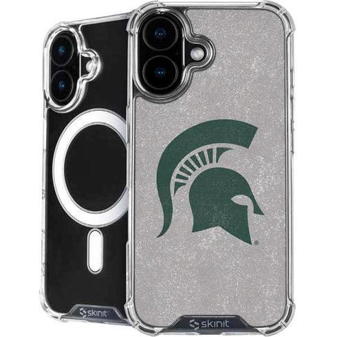 Michigan State University Grey Spartans Logo iPhone 16 MagSafe Case