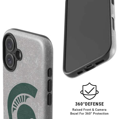 Michigan State University Grey Spartans Logo iPhone 16 Magsafe Impact Case