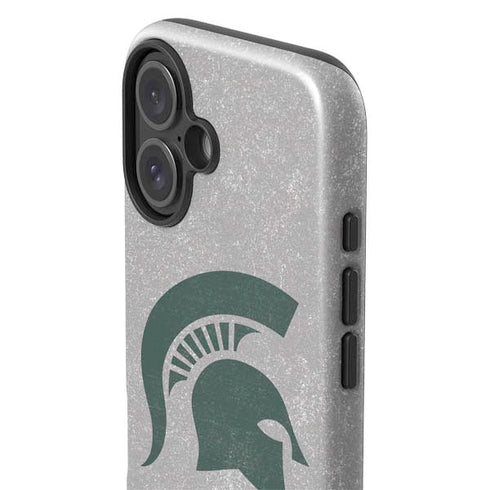 Michigan State University Grey Spartans Logo iPhone 16 Plus Impact Case