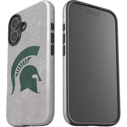 Michigan State University Grey Spartans Logo iPhone 16 Plus Impact Case