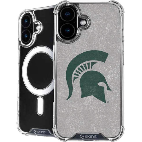 Michigan State University Grey Spartans Logo iPhone 16 Plus MagSafe Case