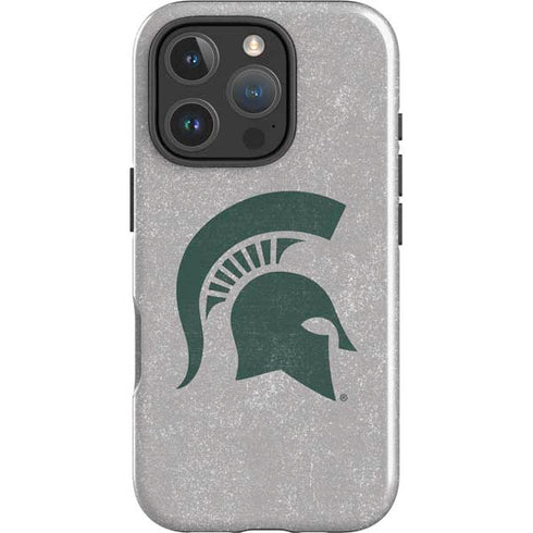 Michigan State University Grey Spartans Logo iPhone 16 Pro Impact Case