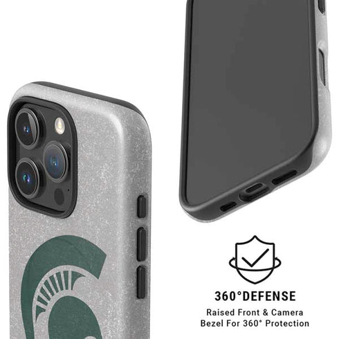 Michigan State University Grey Spartans Logo iPhone 16 Pro Magsafe Impact Case