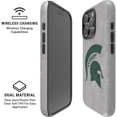 Michigan State University Grey Spartans Logo iPhone 16 Pro Max Magsafe Impact Case