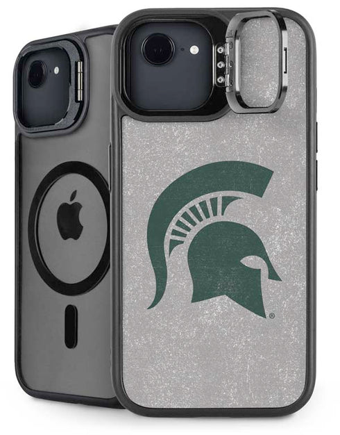 Michigan State University Grey Spartans Logo iPhone 16e Kickstand Case