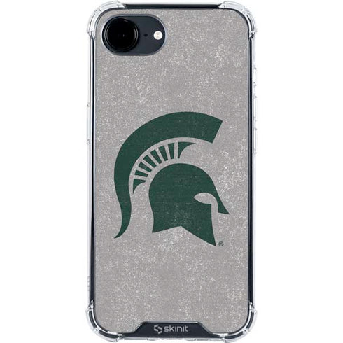 Michigan State University Grey Spartans Logo iPhone 16e Clear Case