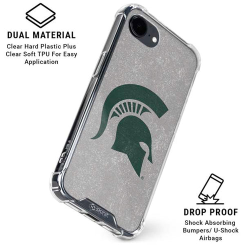 Michigan State University Grey Spartans Logo iPhone 16e Clear Case