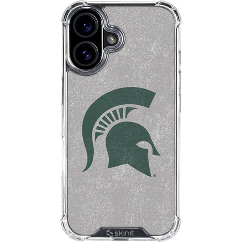 Michigan State University Grey Spartans Logo iPhone 17 Clear Case