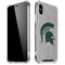Michigan State University Grey Spartans Logo iPhone X/XS Clear Case