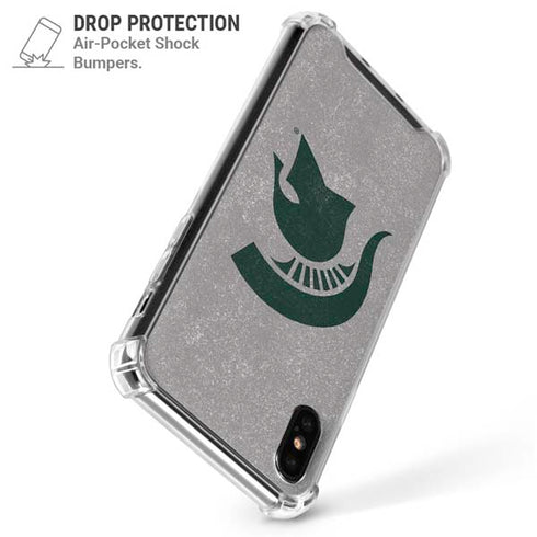 Michigan State University Grey Spartans Logo iPhone X/XS Clear Case