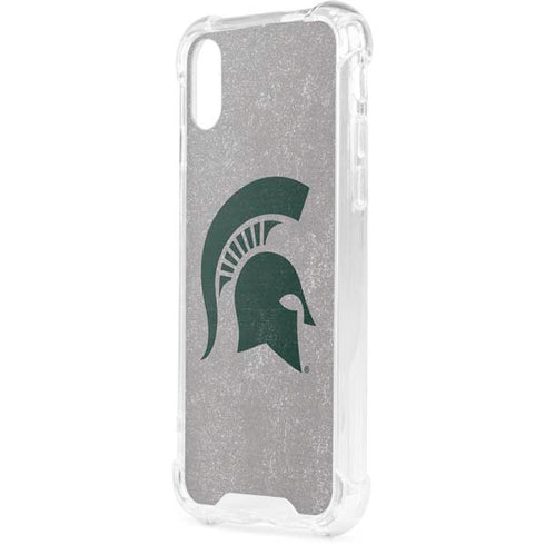 Michigan State University Grey Spartans Logo iPhone XS Clear Case