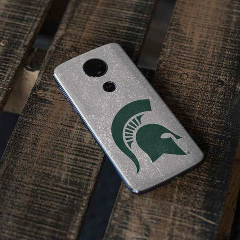 Michigan State University Grey Spartans Logo Moto E5 Plus Skin